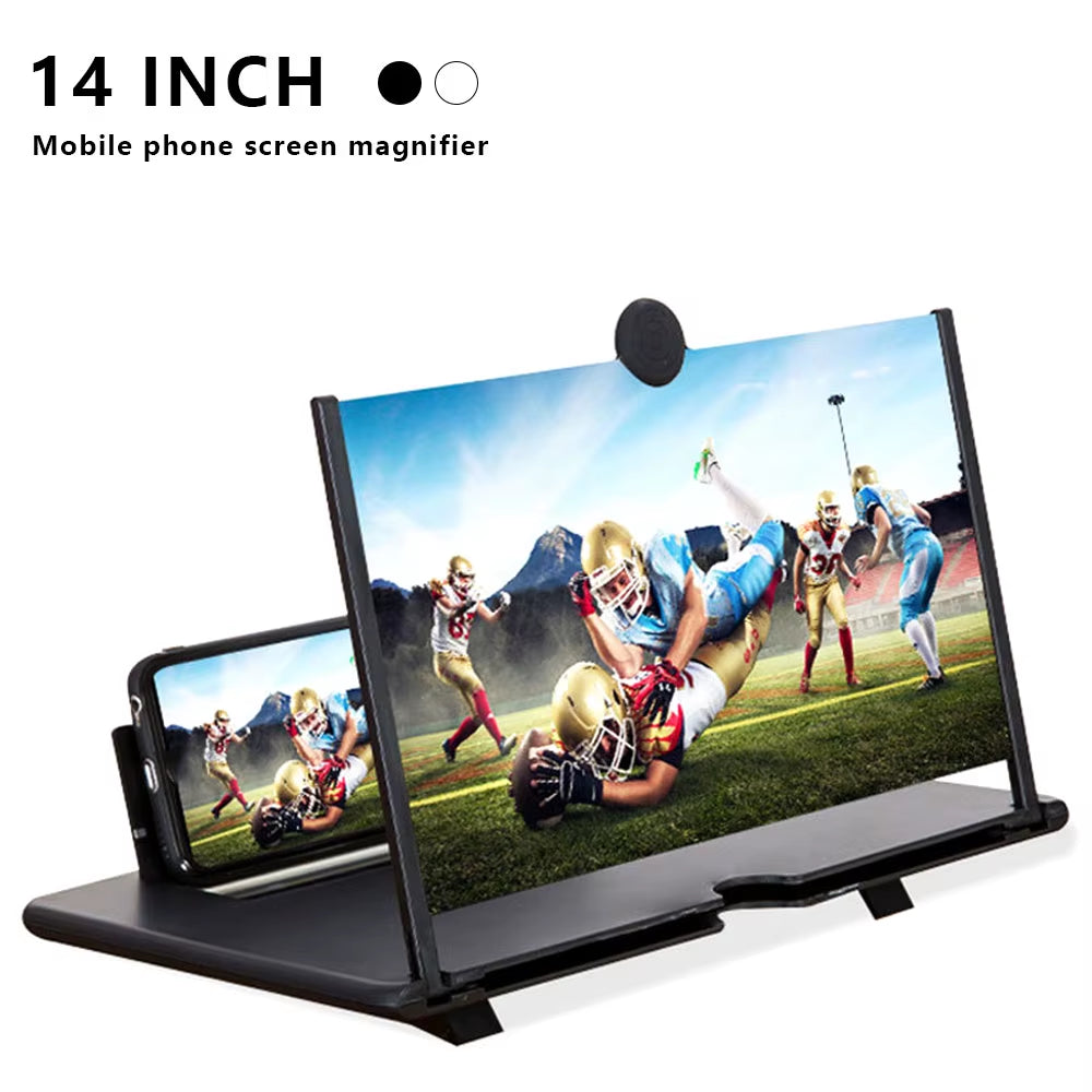 14Inch Mobile Phone Screen Magnifier Anti-Radiation HD Magnifying Projector Eye Protection Cell Phone Stand Screen Enlarger